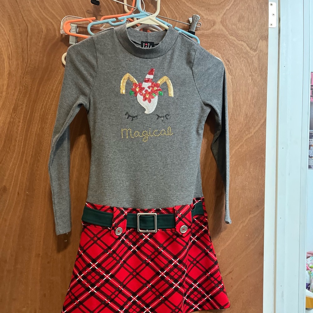 Lilt girl’s size 12 Plaid Christmas Dress